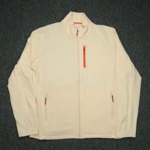 Swims‎ Jacket Mens Extra Large Cream Tan Musala Full Zip Fleece Waffle Grid XL